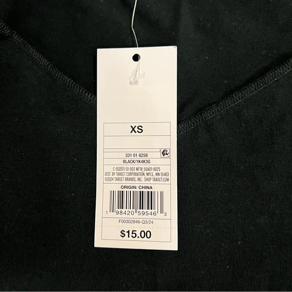 NWT Wild Fable Long Sleeve Black Cropped Top Size XS - Picture 7 of 8